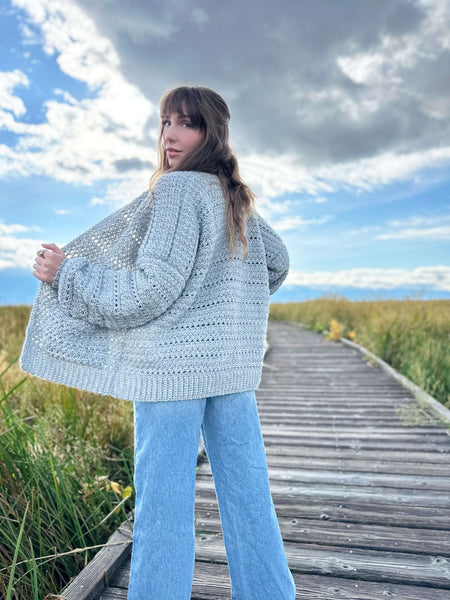 How To Crochet An Oversized, Comfy Cardigan- The Foggy Shores
