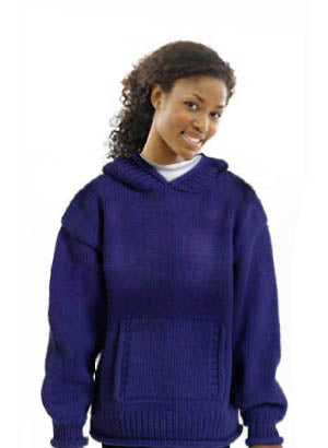 Adult Hooded Sweater Pattern (Knit) – Lion Brand Yarn