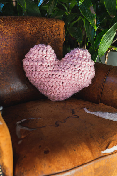 Crochet Heart Pillow  Lone Star Mercantile