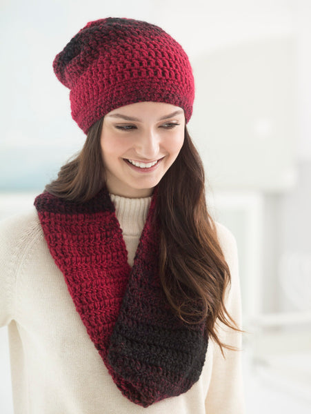 scarfie-yarn-lion-brand-cranberry-black