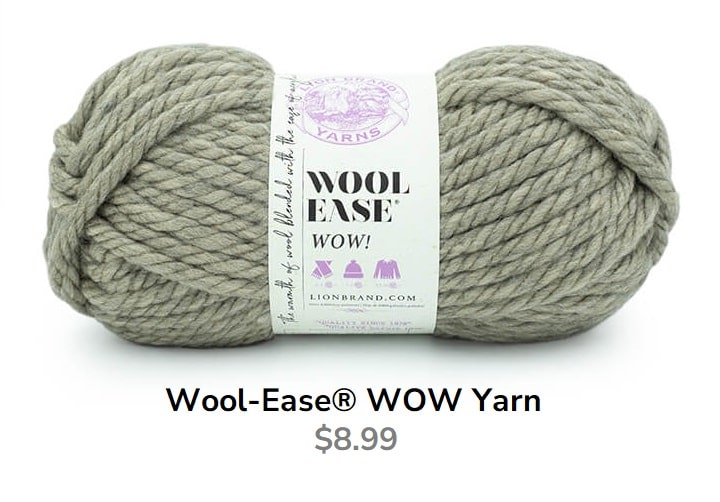 Lion Brand Wool Ease Denim 620-114 (6-Skeins - Same Dye Lot) Worsted Medium  #4 Acrylic, Wool Yarn for Crocheting and Knitting - Bundle with 1 Artsiga