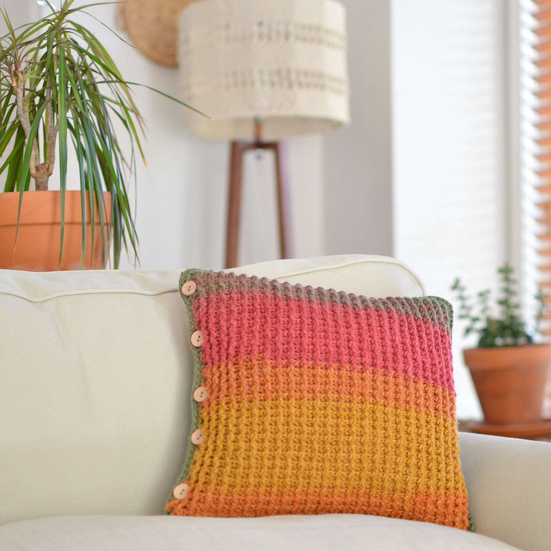 Cliff Edge Cushion Cover (Crochet) – Lion Brand Yarn