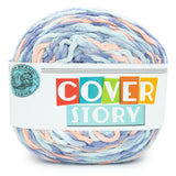 Yarn Canada - New from Lion Brand.Cover Story yarn is now in stock! A  cozy, chenille yarn with a velvety texture. One 1000 gram cake makes a 48”  x 52” blankie. Machine