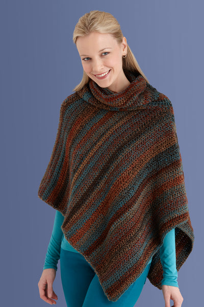 Cowl Neck Poncho (Crochet) – Lion Brand Yarn