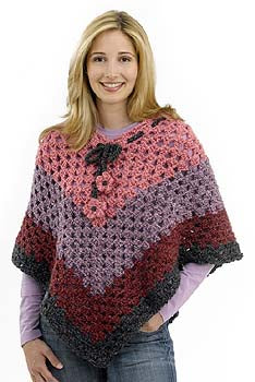 Astrolabe Kabelbane Sada Groovy Granny Poncho Pattern (Crochet) – Lion Brand Yarn