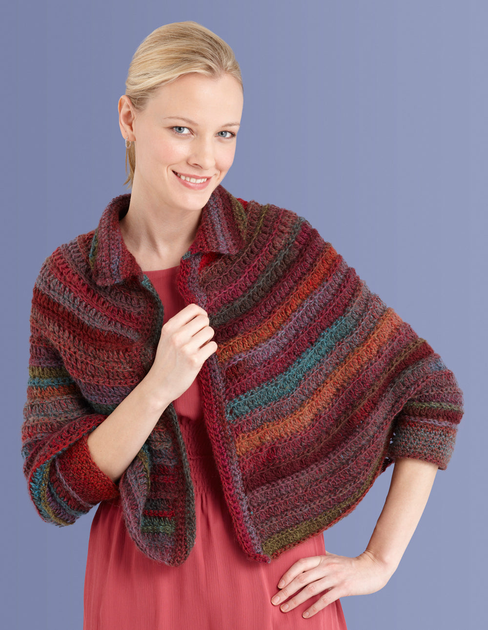 Round Yoke Poncho (Crochet) – Lion Brand Yarn