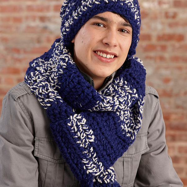 Touchdown Hat and Scarf Set Pattern (Crochet) – Lion Brand Yarn