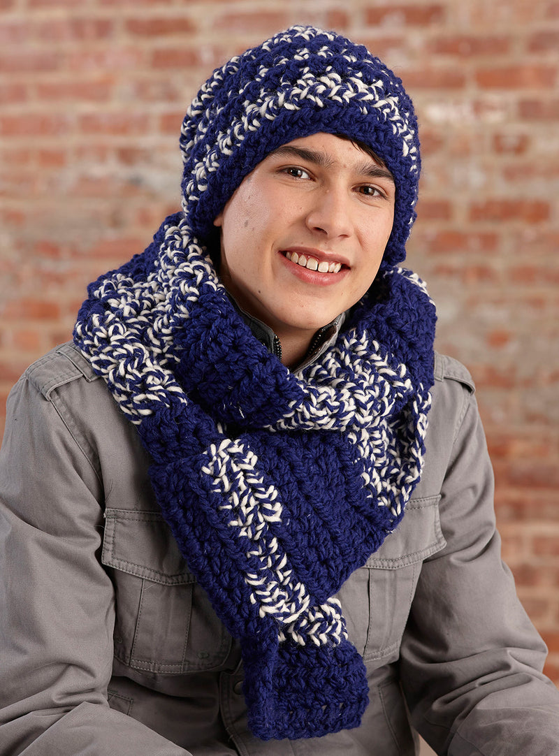 Touchdown Hat and Scarf Set Pattern (Crochet) – Lion Brand Yarn