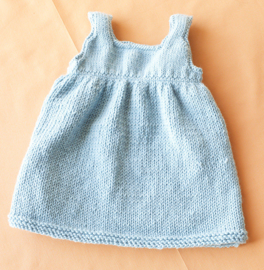 Baby Sweater Dress Pattern Knit Lion Brand Yarn