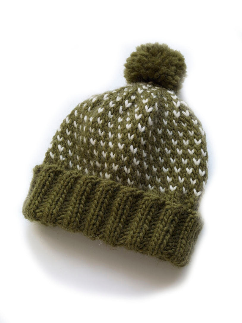 Pom Pom Knit Hat – Lion Brand Yarn
