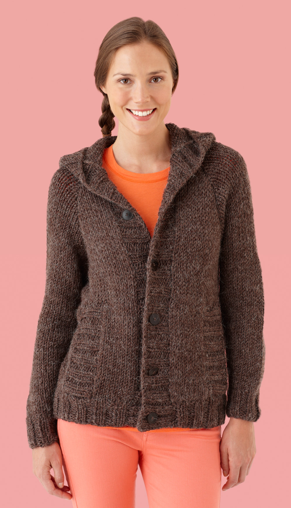 Hooded Cardigan Pattern (Knit) – Lion Brand Yarn