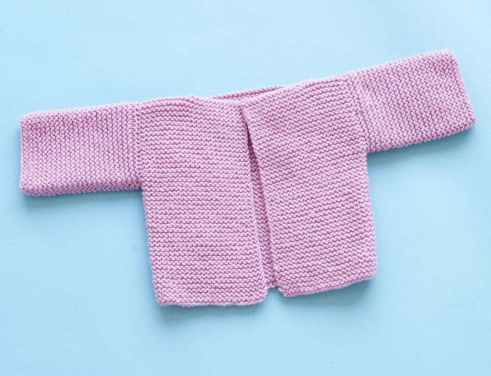 Rectangle Garter Baby Cardigan Pattern (Knit) – Lion Brand Yarn