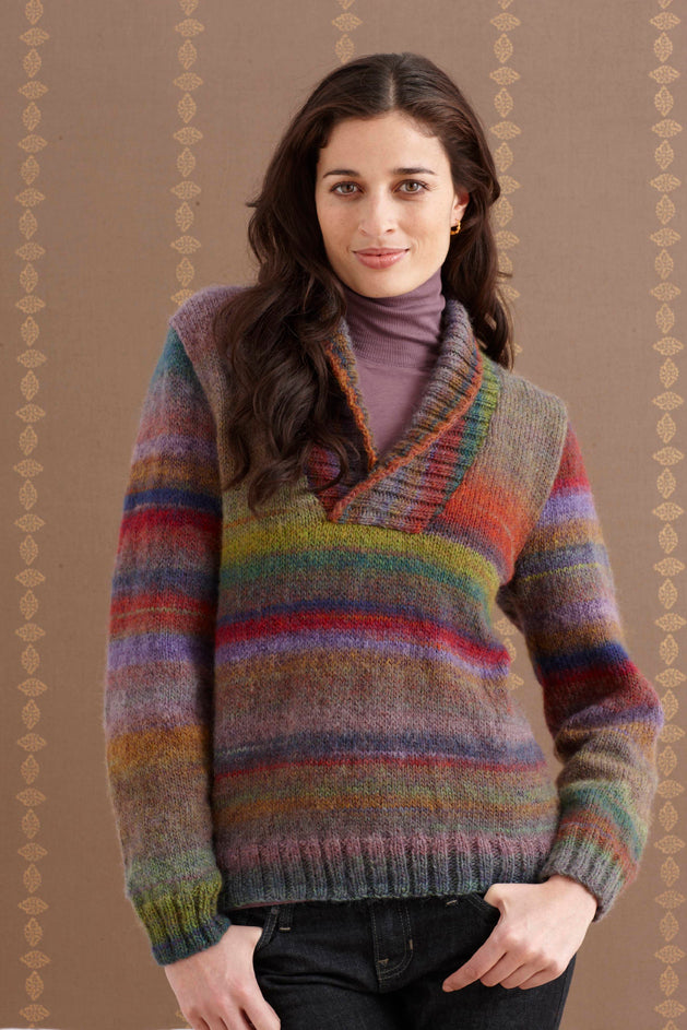 Wisteria Shawl Collar Pullover (Knit) – Lion Brand Yarn