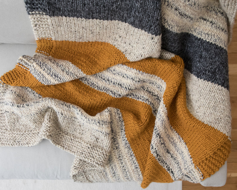 Simple Striped Afghan (Knit) - Version 3 – Lion Brand Yarn