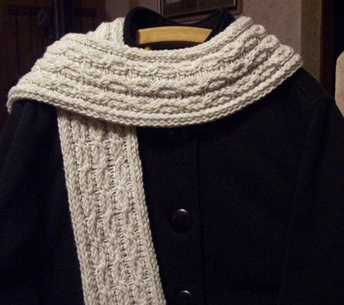 Knotty Scarf -- a loom knit pattern