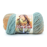 3 Pack) Lion Brand Yarn 826-252C Scarfie Yarn, Blue/Cream