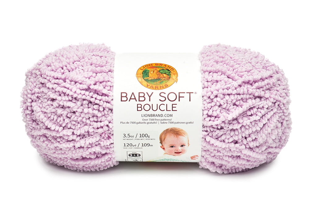  Lion Brand Yarn Baby Soft Boucle Yarn, Sprout