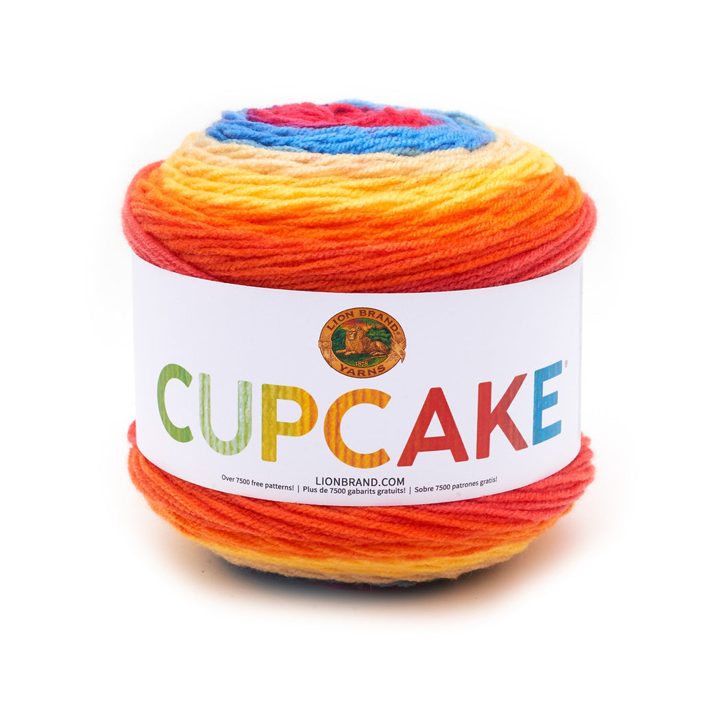 3 Skeins Lion Brand Flikka Cotton Blend Yarn in Birthday Cake discontinued  