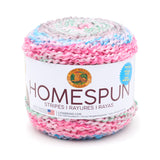 2 Skeins Of Lion Brand Homespun Yarn In Color Peony #442 New
