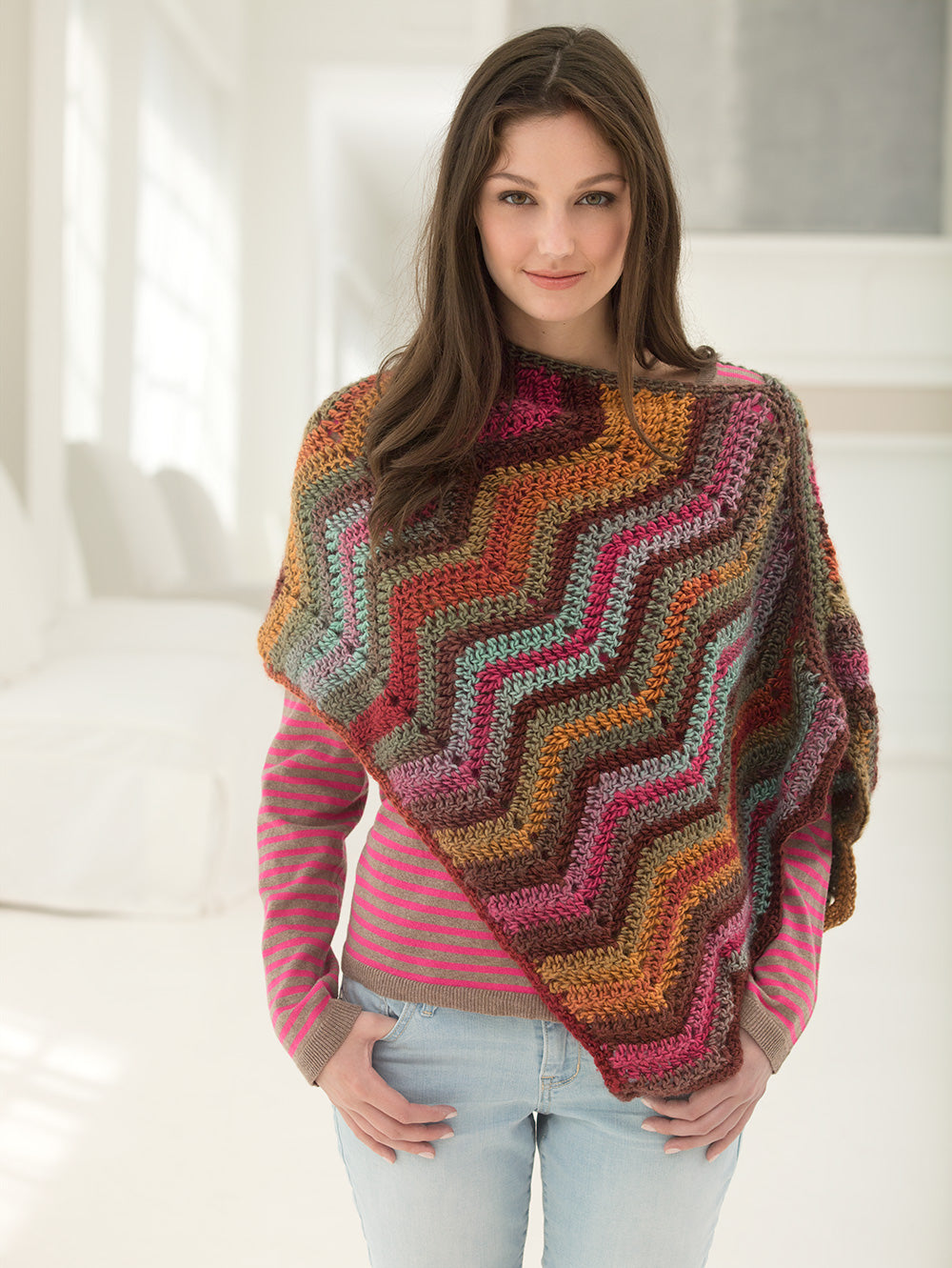 Sunset Poncho (Crochet) – Lion Brand Yarn