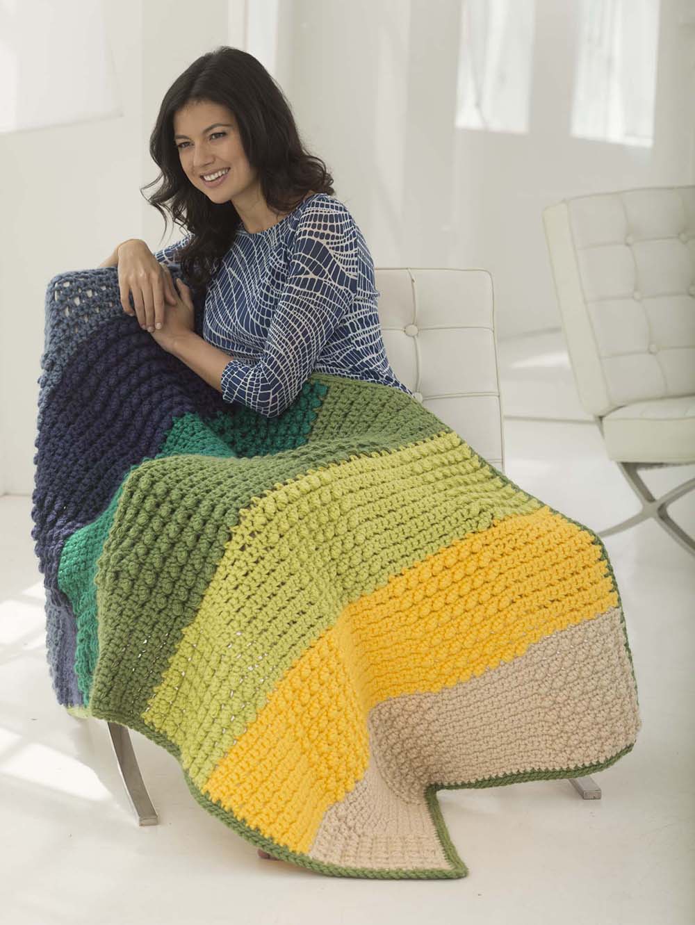 Texture Stripe Afghan (Crochet) – Lion Brand Yarn