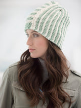 Loom Knit Two Stripe Hat - Version 2 thumbnail