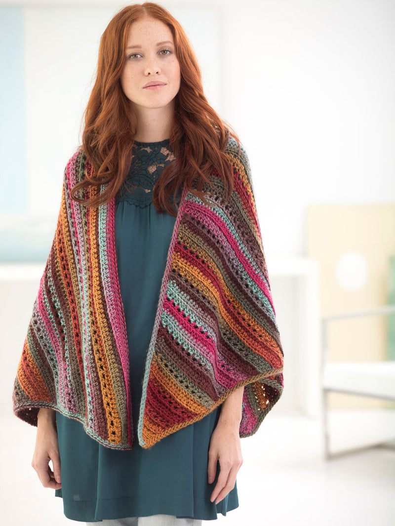 Striated Triangles Shawl (Crochet) – Lion Brand Yarn