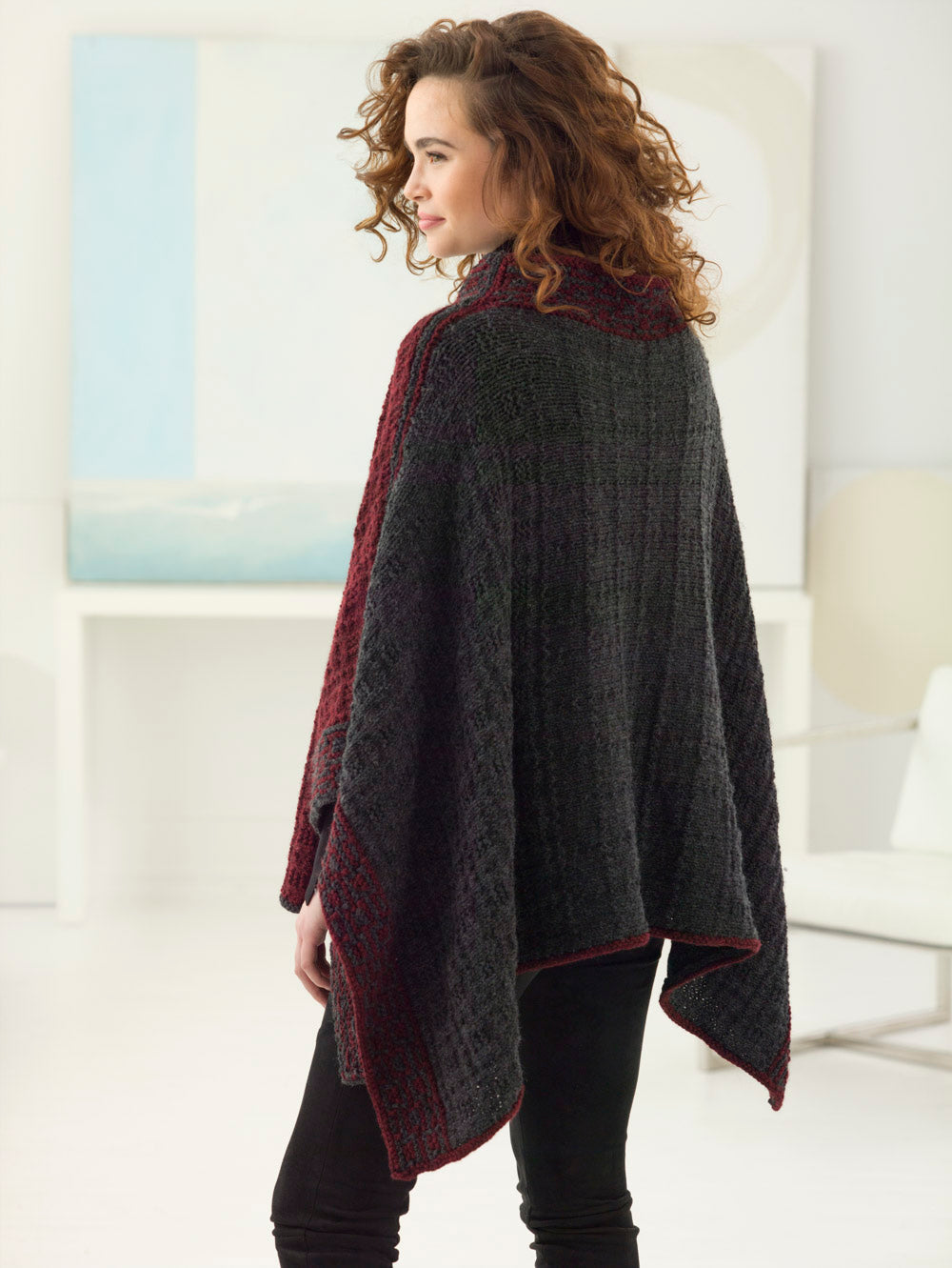 Textured Stitch Poncho (Knit) – Lion Brand Yarn