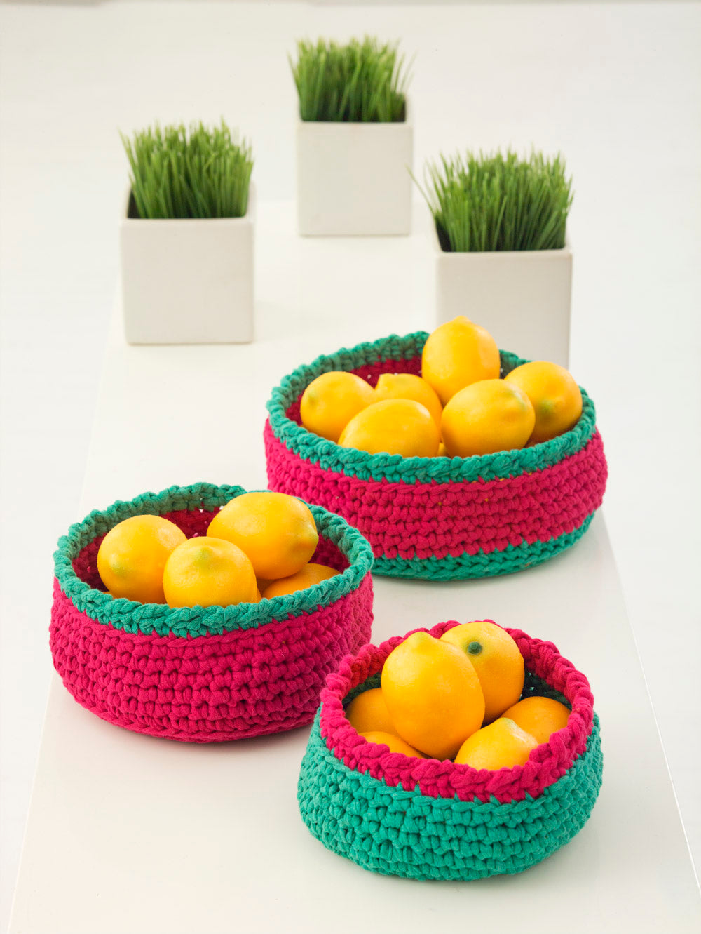 XL Cherry Yarn Bowl with Golden Cypress For Knitting, Crochet, Yarning #653