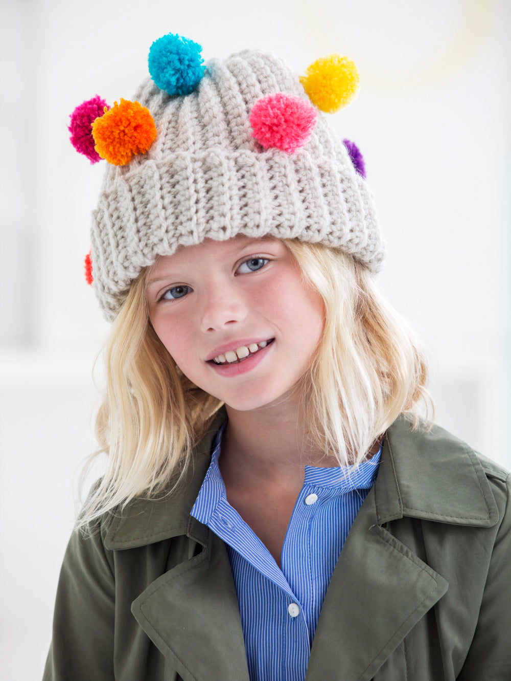 Lion (Crochet) Plainfield Pom-Pom Brand Hat Yarn –